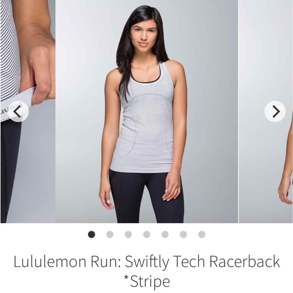 Lululemon - Swiftly Tech Racer Back Tank - Size 4 - Color black and white